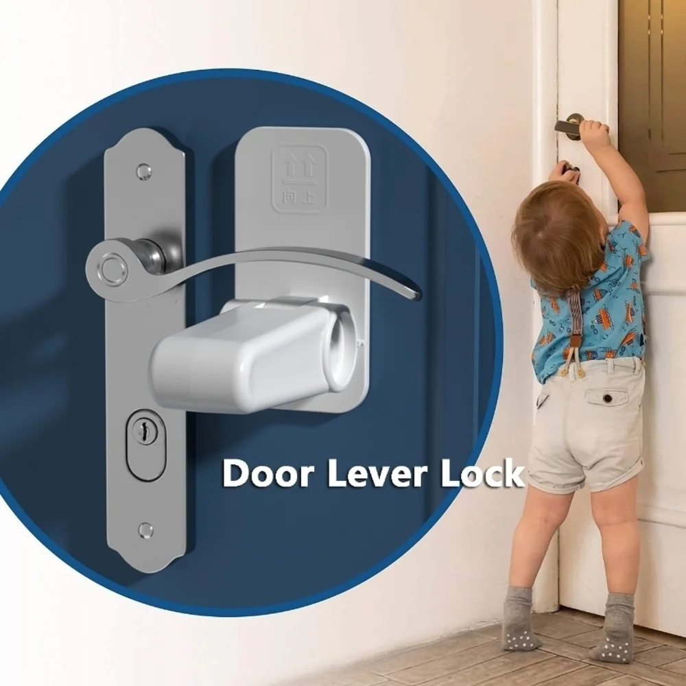 Door Lever Lock Child Pets Safety Lock Door